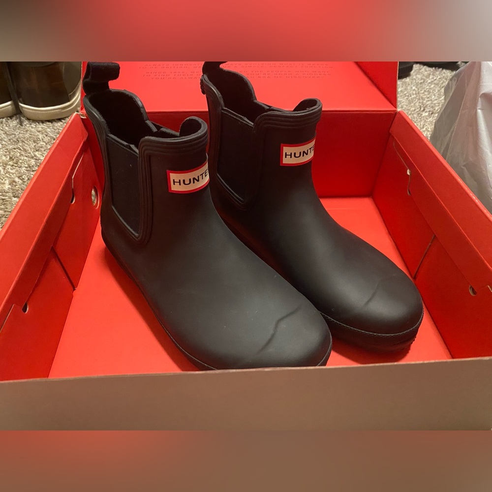 Hunter black Chelsea Boots
